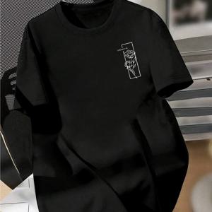 뉴욕 오픈 스타일 디렉션 뉴 이지 패션 프린트 라운드넥 티셔츠 반팔 플러스 사이즈 남성 의류