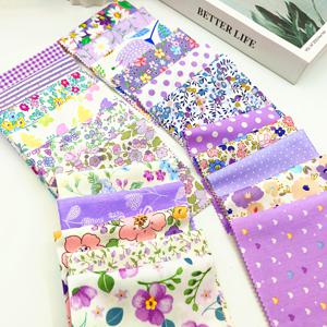 22개 10x10인치 보라색 식물 꽃무늬 패브릭 세트, prä-cut 패치워크 사각형, DIY 재봉, 스크랩북킹, 성인 공예, 포장용 천, 가방, 베갯잇 재봉, 퀼팅, 패치워크에 적합. 생동감 넘치는 식물 꽃무늬 패치워크 패브릭 키트, 손세탁 전용. DIY 패치 재봉 및 휴일 선물용으로 이상적