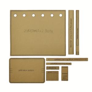 9피스 버킷백 만들기 크래프트 종이 템플릿 DIY 숄더 크로스백 패턴 템플릿 수제 템플릿 가죽공예 용품, DIY 지갑 만들기