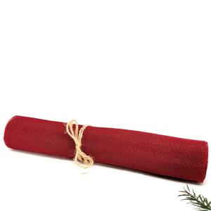 빈티지 황마 느낌 원단 롤, 단색에 금박 스탬핑, DIY 꽃 선물 포장용, 크리스마스 결혼식 휴일 파티 야외 식탁보, 벽 장식, 유치원 공예 재료
