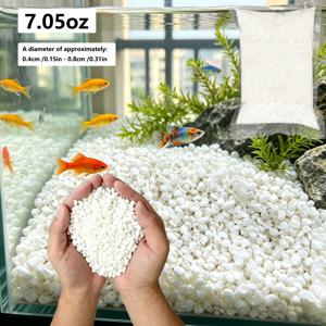 7.05Oz/17.63Oz 홈 데코 화이트 필드 스톤, 화이트 스톤 장식 소형 돌, 불규칙한 모양, 장식 조약돌, 정원, 수족관, 꽃병 필러에 적합
