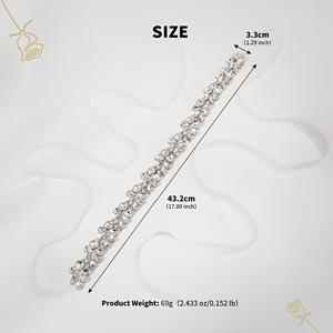 1개 고급스러운 마퀴즈 눈물방울 라인스톤 투명 튤 신부 벨트, 반짝이는 웨딩드레스 웨이스트밴드, 꽃무늬 여성용 이브닝 파티 가운 액세서리
