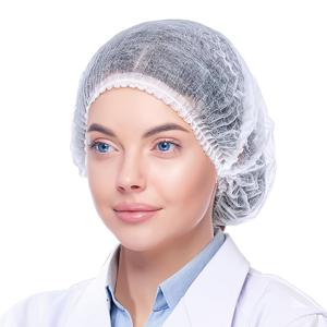 일회용 푹신한 헤어캡 120개입 팩 - 21인치 커버리지, 남녀공용, 위생적인 PP 부직포 캡, 레스토랑, 헤어살롱용 - 남녀공용 헤어 네팅