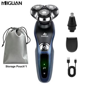 남성용 3날 전기 면도기, USB 충전, 헤어 클리퍼, 코털 제거기, 턱수염 칼 등 추가 제품 조합 세트 선택 가능, 한 기계로 다용도, 집에서 자유로운 개인 스타일 연출