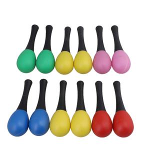 12개 Orff 악기 타악기 플라스틱 쉐이커, 멀티 컬러