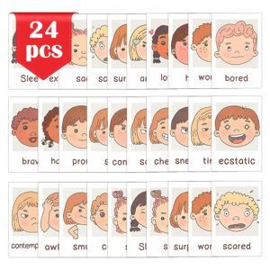 24개 감정 표현 카드 만들기 키트, 기발한 스크랩북 카드, 귀여운 일러스트 공예 용품, 문구류, 홈 실내 장식, 마음챙김 애호가, 친한 친구, 가족에게 적합, 셀프 케어 데이, 휴일 선물로 이상적