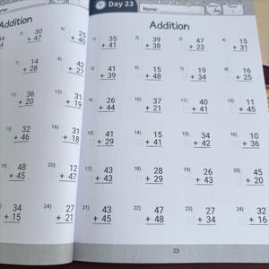 100일 수학 연산 연습 워크북 (더하기, 빼기), 0 숫자 재생산 연습 시트 (숫자 추적 쓰기 연습 포함), 100페이지 조기 수학 학습 연습장, 신학기 교육 학습 용품 선물