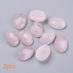 2/5pcs 18x13x6mm 천연 석재 카보 숑 크리스탈면 처리 된 비즈 타원형 루즈 비즈 DIY 쥬얼리 만들기위한 플랫 백 비즈