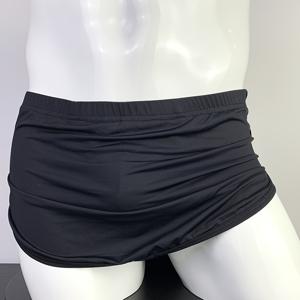 남성용 로우라이즈 나일론 박서 브리프, 탈부착형 파우치 포함, 섹시한 알로하 남성 캐주얼 속옷 쇼츠