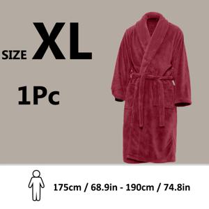 남녀공용 초극暖 코랄 플리스 목욕 가운, 욕실용 성인 가운, 목욕 타월, 침실용 숄 칼라 가운
