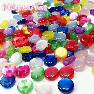 100개/팩 12mm 멀티컬러 혼합 펄 라운드 레진 하이힐 단추 빈티지 청상아람 드레스 셔츠 수제 장식 단추 스크랩북 멀티컬러 단추