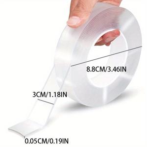 1롤 투명 자가 점착 코킹 테이프 - 300cm x 3cm, 주방 조리대, 싱크대, 욕조, 욕실, 샤워실, 화장실, 바닥 및 벽면 가장자리에 내구성이 뛰어나고 사용하기 쉬움 - 투명, 잔여물 없음, 세척 용이, 욕실 실링 테이프, 모던한 미학