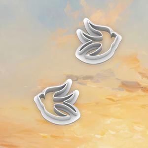 2개입 제비(새) 클레이 커터 몰드 - 재사용 가능한 플라스틱 폴리머 클레이 성형 도구, 전원 불필요 수동 DIY 레진 몰드, 쥬얼리 제작용, 새 비즈 & 중공 형태 - 폴리머 클레이, 폴리레진 호환, DIY 귀걸이, 팔찌용