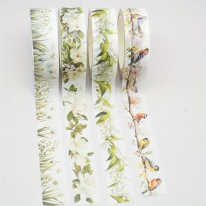 녹색 꽃무늬 클립아트 4롤, 꽃무늬 테두리, 야생화 클립아트, 야생화 프레임, 스크랩북, DIY 공예, 선물 포장, 저널 스티커용
