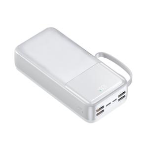 초고속충전 4개 케이블 LCD잔량표시 QC 3.0 .5W 멀티단자 대용량 보조배터리 30000mAh