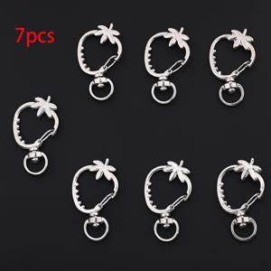 7개 속이 빈 딸기 모양 키체인, 합금 딸기 모양 회전 걸쇠 키링, 핸드메이드 공예용 DIY 키체인 액세서리, 가방용, 회전 걸쇠 키링, 대량 키체인, 스프링 걸쇠, DIY 키 액세서리, 주얼리 제작, 인형 참, 강아지 목줄 참, 친구 선물, 휴일 파티, 랜야드 걸이용, DIY 공예 재료