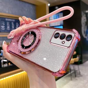 휴대폰 케이스 - 삼성 갤럭시 A17용 간편하고 고급스러운 전기 도금 휴대폰 케이스, 4G 및 5G 호환, 스탠드 보호 케이스, 무선 충전, 충격 방지 및 낙하 방지 기능