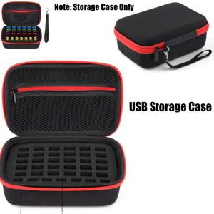 내구성 있는 EVA USB 플래시 드라이브 및 SD 카드 보관 케이스 - 먼지 방지 및 충격 방지 파우치, 메쉬 포켓, 지퍼 클로저 및 캐러비너 클립 포함 (케이스만), 플래시 드라이브 보관 상자