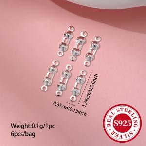 6개/봉지 스털링 실버 조개껍질 모양 엠보싱 비즈 헤드 플립탑 비즈 캡, 주얼리 제작, DIY 팔찌 및 목걸이 액세서리용