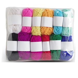아크릴 코바늘 털실 세트 12색 120g (12×10g), 코바늘, 아미구루미, DIY 공예 및 핸드니팅용 부드러운 뜨개실