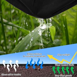 잡초 방지 조경 패브릭, 고품질 부직포 접지재 잡초 차단재 정원 매트, 간편한 설치 및 뛰어난 잡초 방지, 침식성 잡초 방지, 잡초 방지, 접지재로 사용