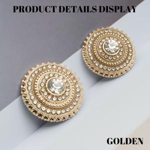 5개 우아한 라인스톤 메탈 버튼, 15mm/18mm/20mm/23mm/25mm, 재봉 공예 추가, 셔츠, 청바지 재킷, 드레스, 스웨터, 코트, 트렌치 코트용 장식