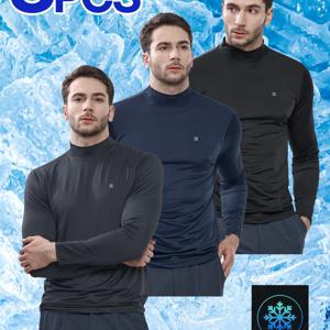 [3PCS] 남성 아이스 쿨링 냉감티 여름 춘추 시원한 레이어드 반목 티셔츠(SI4QP2LT059M)