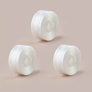 3개 나일론 단섬 실 - 0.3mm D 규격 (스풀당 64야드), 비탄성 비딩 실, 시드 비즈/튜브형 비즈에 적합, 일본 매듭, 중국 매듭, 태슬 땋기, 기계 뜨개질에 이상적