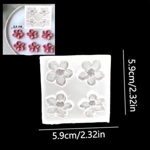 1개 3개 벚꽃 실리콘 몰드, 수지, 점토, 콘크리트, 양초 만들기용 - DIY 공예, 왁스, 석고 주형용 섬세한 나뭇가지와 꽃이 있는 논몰드