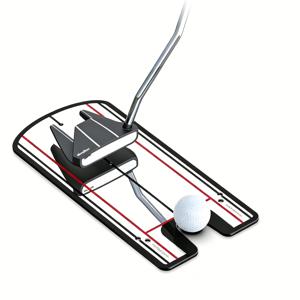 골프 퍼팅 미러 - 3mm 초박형 얼라인먼트 퍼팅 훈련 보조기구, 눈과 어깨 자세의 일관성 및 정확도 교정용, 스크래치 방지 아크릴 표면, 실내, 야외, 가정 및 연습장용