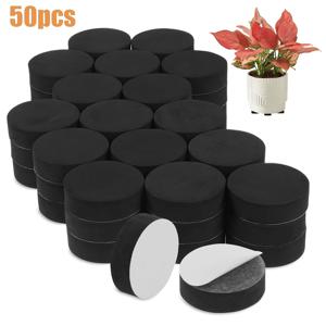 투명 화분받침대 발 50개입, 30x10mm, 자체 접착식 화분받침대, 화분용, 화분통 및 정원용 블랙 미끄럼 방지 발, 실내외 화분용 투명 화분받침대 발