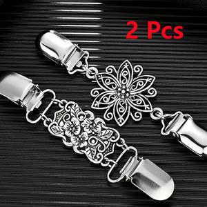 빈티지 스웨터 숄 핀 2개 세트, 니트 가디건 숄 - 패셔너블한 가디건 칼라 및 셔츠용, 뜨개질 수예 액세서리, 사이즈 조절 가능한 남녀공용 가디건 스카프 핀, 탈부착 디자인, 튼튼한 구조