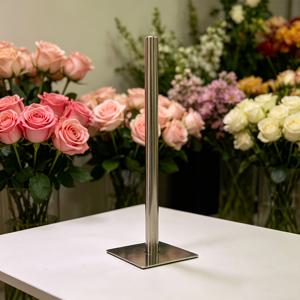 가정용 스테인리스 스틸 꽃병, 말린 꽃과 생화용, 고급 스테인리스 스틸 제작 장식용 원통형 메탈 화병, 실내 탁상, 옷장, 거실 장식용으로 이상적
