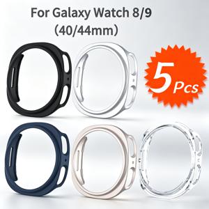 9/8 40mm 44mm용 퀵 릴리스 경량 할로우 케이스 [5개/세트], 패셔너블하고 매력적인 뉴 무광 PC 프레임, 간편하고 우아한 블랙, 실버, 스타라이트, 미드나이트 블루, 투명한 다양한 색상 자유 선택