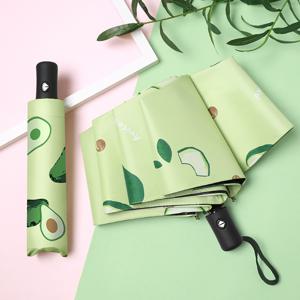 초경량 미니 포켓 양산 - 8살대 강화형 5단 접이식 디자인, UPF 50+ 블랙 비닐, 강력하고 스타일리시한 과일 컬러 블록 디자인, 소형 가방 및 2026년 여름 여행에 적합, 남녀공용 휴대용 양산, 접이식 우산