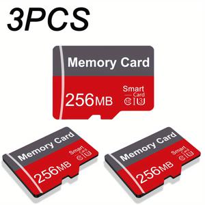 3개 TF 메모리 카드 - 128GB/64GB/32GB/16GB/8GB/4GB/2GB/1GB/512MB/256MB, 태블릿, 카메라, 휴대폰, 노트북, PC, 차량 오디오 시스템, 게임 콘솔용 소형 고성능 플래시 카드 | 파일, 음악, 사진을 위한 안정적이고 안전한 저장 공간
