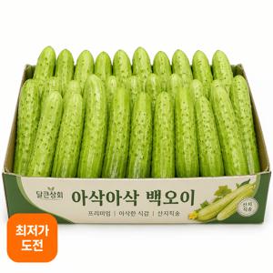 [아삭아삭] 수분가득 국내산 백다다기 오이 10개 (개당180g~200g)