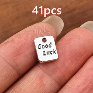 41개 GOOD LU 레터 참 펜던트, 여성 패션 펜던트, DIY 핸드메이드 목걸이, 귀걸이, 팔찌 액세서리, 스타일 주얼리 제작 용품