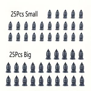50개입 자가 수리 고무 타이어 수리 나사 - 자동차 및 타이어 펑크 수리를 위한 범용 고무 스터드, 무화학, 접착제 불필요, 빠른 비상 수리 도구