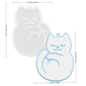 LUFEI 3D 고양이 눈 & 발바닥 프린트 몰드 - 주물용 재사용 가능한 실리콘 수지 몰드, 고충실도 고양이 얼굴 및 걸이 구멍 디자인, DIY 공예, 양초 만들기, 왁스, 석고 시멘트용 간편한 탈형 - 선물용 불규칙한 모양