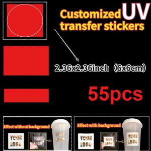 UV DTF 전사 스티커 25/55매 - 맞춤 로고/디자인, 고품질 스크래치 방지 및 내구성 있는 자체 접착식, 병, 휴대폰, 노트북, 헬멧, 선물용으로 적합 - 생일, 학교, 기업 행사에 이상적인 선택 - PVC, 유리, 금속, 패브릭과 호환 - 대량 맞춤 주문 환영, DIY 공예, 생생한 패턴, 고품질 인쇄, 자체 접착식 라벨, 훌륭한 선물 선택