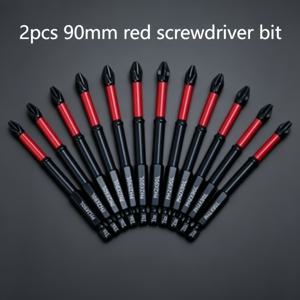 레드 S2 임팩트 터프 드라이버 2개, 고토크 수동 드릴 파워 스크루드라이버, 미끄럼 방지 연장봉 포함, 자석식 스크루드라이버 헤드 및 드릴 비트가 있는 미끄럼 방지 핸들