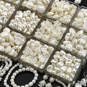 28g 혼합 스타일 8-20mm 우아한 불규칙한 별, 조개, 나비 아크릴 스페이서 구슬, 액세서리, 루즈 비즈 - 크리스마스 우정 팔찌, 목걸이, 귀걸이, 공예품, 주얼리 제작, 헤어 클립, 머리띠, 휴대폰 케이스 장식용으로 적합, 핸드메이드 주얼리 제작 키트, 끝없는 디자인 가능성, 박스 없는 장식용 구슬