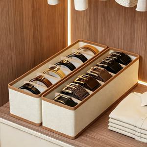 벨트 정리대 랙 2개 세트, 가정용 옷장 수납장, 남성용 바지 벨트 진열대, 6칸 벨트 수납함, 속옷, 넥타이, 스카프용 다기능 정리함