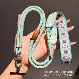 창의적인 프린트 휴대폰 넥 스트랩 크로스바디 숄더 백 조절 가능 목걸이 카메라 스트랩 야외 여행 튼튼한 분실 방지 로프