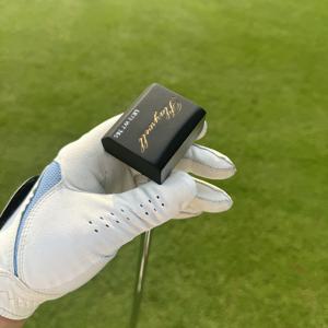 컴팩트 디자인 골프 퍼터, 골드 & 블랙 색상, 무게 365G, 스틸 샤프트 및 헤드커버 포함, 길이 34인치
