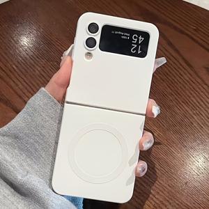 폰 케이스: ZFlip6-ZFlip5-ZFlip4 폴더블 액체 자석 폰 케이스 Zflip3 고화질 렌즈 필름 커버 소프트 팩