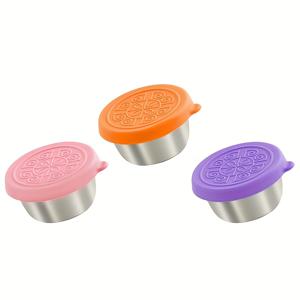 6개 중 3개 스테인리스 스틸 소스 컵, 1.6Oz, 재사용 가능한 조미료 용기 (샐러드 드레싱, 학교 점심 도시락, 주방 용품, 레스토랑 용품, 피크닉 여행용 조리 도구)
