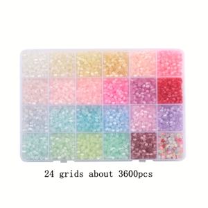 4mm 브러시드 캣아이 스타일 유리 씨앗 비즈 루스 비즈 스트링 비즈 휴대폰 체인 키체인 재료 주얼리 추가 초보자 세트