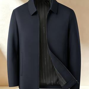 남성용 패션 비즈니스 단색 다용도 라펠 아빠 재킷 (중년 및 노년층)